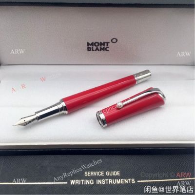 New Style Mont Blanc Marilyn Monroe Red & Silver Fountain Pen